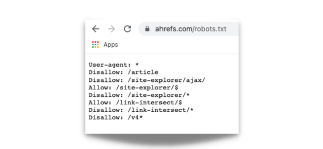 Ahref's robots.txt